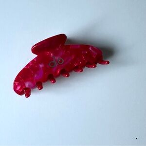 Alo Red Ribbon Twist Hair Claw Clip